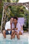 Ibiza 5 juli 2008
Patty Brard met haar verloofde Antoine op het strand vanTropicana op ibiza.