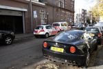 Amsterdam 8 novemberv 2008
De exclusieve Alfa Romeo van Prins Bernhard jr beschadigd door vandalen bij het politieburo in amsterdam zuid.
Peter Smulders bv