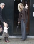 Apeldoorn 2 November 2008 Op paleis het Loo is vandaag de jongste zoon van Prins Bernhard en Prinses Annette gedoopt 
Op de foto Prinses Maxima met Prinses Arianne