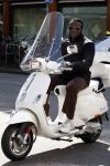 Amsterdam 9 april 2008
Regilio Tuur op zijn nieuwe vespa scooter.