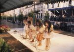 9 Mei 1987 Schiphol OostLuchthaven, optreden in Antwerpen(Stage ) en optreden in Haren ( Groningen ) een dag  met de Dolly Dots on Tour met Angela Groothuizen Ria Brieffies Patty Zomer Esther Oosterbeek en Angela Kramers
Foto Peter Smulders BV
