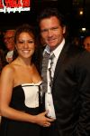 Amsterdam  13 oktober 2008
premiere  Bride flight in tuschinski. Sander Janson met Jessica Mendels
Peter Smulders bv