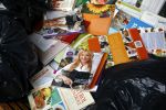 Amsterdam 16 januari 2008
Vuilniswagen van weight watchers rijdt over pc hooftstraat met daarin div afslankboeken waaronder die van Sonja Bakker.