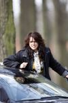 Laren 14 april 2008
Opnames Gooische vrouwen  met Linda de Mol Susan Visser Tjitske Reidinga en Alex Klaasen. Ze rijden in Gooische vrouwen met Linda de Mol haar porsche cabrio.