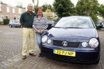 Den Haag 20 juni 2008
Ien en Theo Borg bij hun auto. 
Vanwege de hoge benzineprijs kunnen ze bijna geen auto meer rijden