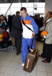 Noordwijk en Schiphol 19 mei 2010
Vertrek Nederlands elftal met vrouwen en kinderen naar Oostenrijk voor trainingskamp ivm WK voetbal. Rafael v d Vaart met zoontje Damian
Peter Smulders bv