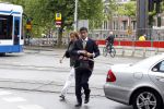 Amsterdam 9 mei 2011
Tessa v Leijenhorst en advocaat Gerard Spong arriveren bij het politieburo waar ze aangifte tegen Martijn Krabbe gaan doen.
Peter Smulders bv