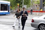 Amsterdam 9 mei 2011
Tessa v Leijenhorst en advocaat Gerard Spong arriveren bij het politieburo waar ze aangifte tegen Martijn Krabbe gaan doen.
Peter Smulders bv