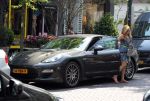 Amsterdam 24 mei 2012
Candy Dulfer met haar nieuwe porsche Panamera op de cornelis schuytstraat.
Peter Smulders bv