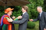 Breukelen 12 juni 2012
Haringparty op Neijenrode. Prins Pieter Christiaan met Erica Terpstra en 
Peter Smulders bv