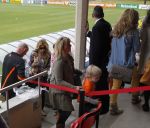 Lausanne, 17 en 18 Augustus 2012
Sylvie v d Vaart samen met de dames van het Nederlands elftal, Rafael v d Vaart en hun zoontje Damian v d Vaart
Foto Peter Smulders BV