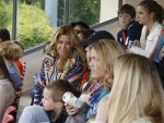 Lausanne, 17 en 18 Augustus 2012
Sylvie v d Vaart samen met de dames van het Nederlands elftal, Rafael v d Vaart en hun zoontje Damian v d Vaart
Foto Peter Smulders BV