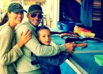 Wesley Sneijder samen met zijn zoontje Jessey Sneijder en vrouw Yolanthe Sneijder-Cabau
Foto Peter Smulders BV