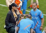 Lausanne, 17 en 18 Augustus 2012
Yolanthe Sneijder-Cabau samen met de dames van het Nederlands elftal, Wesley Sneijder en Jessey Sneijder
Foto Peter Smulders BV