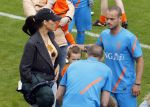Lausanne, 17 en 18 Augustus 2012
Yolanthe Sneijder-Cabau samen met de dames van het Nederlands elftal, Wesley Sneijder en Jessey Sneijder
Foto Peter Smulders BV