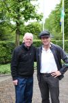 Vlaardingen, 24 Mei 2013 DON Masters Celebrity golftoernooi op golfbaan Broekpolder
Beau v Erven Dorens samen met Leo Beenhakker
Foto Peter Smulders BV