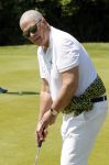 Almere 27 mei 2013
Emile Ratelband kaal en met blauwe ogen bij golfwedstrijd.
Peter Smulders  bv