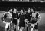 Mechelen, 1 Februari 1989
1e Wedstrijd Supercup tussen KV Mechelen-PSV, eindstand 3-0
Eric Gerets en Michel Preudhomme
Foto Peter Smulders BV