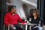 Amsterdam 31 mei 2013
Frank Rijkaard en zijn vrouw Stephanie op terras.
Peter Smulders bv