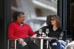 Amsterdam 31 mei 2013
Frank Rijkaard en zijn vrouw Stephanie op terras.
Peter Smulders bv