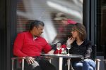 Amsterdam 31 mei 2013
Frank Rijkaard en zijn vrouw Stephanie op terras.
Peter Smulders bv