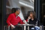 Amsterdam 31 mei 2013
Frank Rijkaard en zijn vrouw Stephanie op terras.
Peter Smulders bv