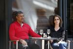 Amsterdam 31 mei 2013
Frank Rijkaard en zijn vrouw Stephanie op terras.
Peter Smulders bv