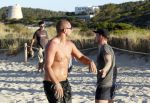 ibiza 14 juni 2013
Wesley en Rodney Sneijder aan het voetballen met Xelly en Rebecca Cabu v Kasbergen Gokhan Saki Reduan Diba en andere vrienden op het strand van Coco Beach.
Peter Smulders bv