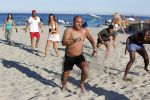 ibiza 14 juni 2013
Wesley en Rodney Sneijder aan het voetballen met Xelly en Rebecca Cabu v Kasbergen Gokhan Saki Reduan Diba en andere vrienden op het strand van Coco Beach.
Peter Smulders bv