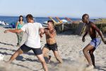 ibiza 14 juni 2013
Wesley en Rodney Sneijder aan het voetballen met Xelly en Rebecca Cabu v Kasbergen Gokhan Saki Reduan Diba en andere vrienden op het strand van Coco Beach.
Peter Smulders bv