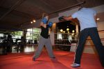Amsterdam, 21 Mei 2013
Sita Vermeulen samen met Oswin Beingsick in de sportschool.
Foto Peter Smulders BV