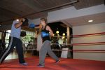 Amsterdam, 21 Mei 2013
Sita Vermeulen samen met Oswin Beingsick in de sportschool.
Foto Peter Smulders BV