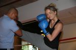 Amsterdam, 21 Mei 2013
Sita Vermeulen samen met Oswin Beingsick in de sportschool.
Foto Peter Smulders BV