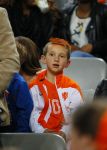 Amsterdam 4 juni 2014
Yolanthe Sneijder Cabau met jessey Sneijder en neefje op tribune bij Nederland-Wales. Reduan Diba is er ook bij