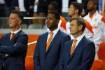 Amsterdam 4 juni 2014
Rosanna Kluivert met Shane en Justin en Rachel en Dre Hazes Jr op de tribune bij Nederland- Wales in de Arena. Frans Hoek Patrick Kluivert en Louis v Gaal