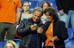 Amsterdam 4 juni 2014
Sylvia Toth met haar man op de tribune bij Nederland - Wales