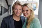 Apeldoorn 3 juni 2014
Tros muziek feesten op het plein in Apeldoorn. Thomas Berge met Myrthe Milius