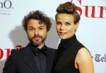 Amsterdam 18 mei 2015
Premiere de surprise van Mike v Diem met in de hoofdrollen Georgina Verbaan en Jeroen v Koningsbrugge. De premiere was in Tuschinski. Angela Schijf met man