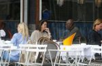 Amsterdam 22 mei 2015
Annemarie van Gaal en haar nieuwe vriend  Rhandy Macnack op terras bij George.