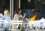 Amsterdam 22 mei 2015
Annemarie van Gaal en haar nieuwe vriend  Rhandy Macnack op terras bij George.