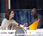 Amsterdam 22 mei 2015
Annemarie van Gaal en haar nieuwe vriend  Rhandy Macnack op terras bij George.