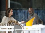 Amsterdam 22 mei 2015
Annemarie van Gaal en haar nieuwe vriend  Rhandy Macnack op terras bij George.
