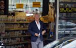 Amsterdam 6 mei 2015
Bram Moszkowicz met zijn Maserati op de cornelis schuytstraat