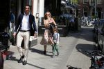 Amsterdam 11 mei 2015
Chantal janzen met haar man Marco en zoontje James op de cornelis schuytstraat.