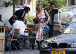 Amsterdam 11 mei 2015
Chantal janzen met haar man Marco en zoontje James op de cornelis schuytstraat.