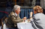 Amsterdam 20 mei 2015
Christine Kroonenberg met een kennis op terras bij George.