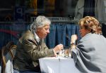 Amsterdam 20 mei 2015
Christine Kroonenberg met een kennis op terras bij George.