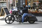 Amsterdam 27 mei 2015  
Dennis Rugenbregt op zijn Buddha to Buddha Harley Davidson motor