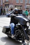 Amsterdam 27 mei 2015  
Dennis Rugenbregt op zijn Buddha to Buddha Harley Davidson motor