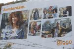 Amsterdam 8 mei 2015
Ellen ten damme met vriend en op grote abri van ziggo.